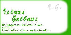 vilmos galbavi business card